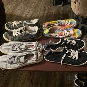 Women's Casual Moccasins - Black, Gray, and Multicolor